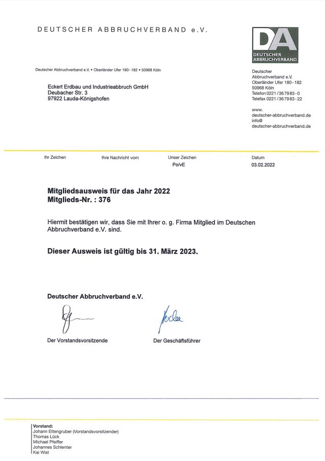 0035-DA-Mitgliedsausweis-2022-d9e3e417 Eckert Industrieabbruch GmbH - Rückbau von Z bis A